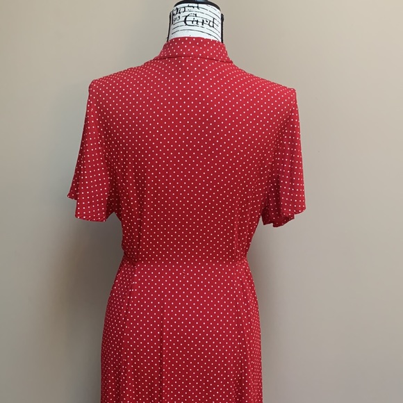 Amazing Vintage Jenny Petites Polka Dot Swing Dress Size 16 - Picture 7 of 8